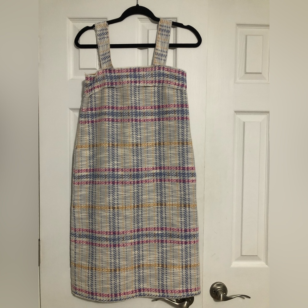 No. 6 Store Rita plaid multicolor dress NWT women’s size 0. Raw hem style NYC